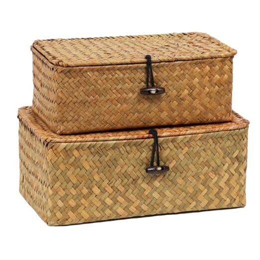 Set of 2 Wicker Basket 10.23