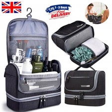Mens Travel Wash Bag Hanging Toiletry Large Capacity Shaving Gym Makeup Bag L