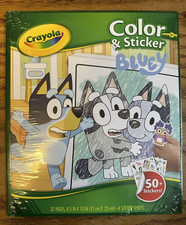 NEW BLUEY Crayola Color  Sticker Book 32 Pages 50 Stickers