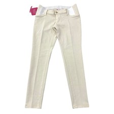 Isabel Maternity Womens Size 4/27 Skinny Pants Expandable Side Panels Ecru
