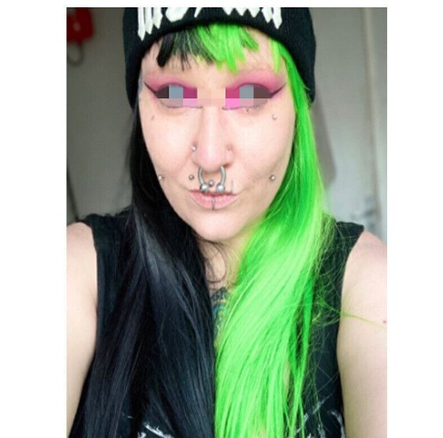 Parrucca verde e nera Parrucca cosplay capelli lunghi lisci Parrucche sintetiche - Foto 4 di 5