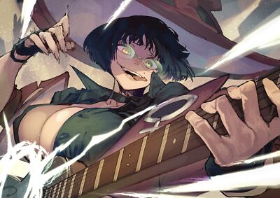 Anime girls hyocoro guilty gear guitar gles short Playmat Game Mat Desk