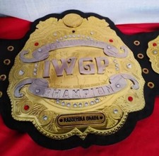 IWGP HEAVY WEIGHT 4mm BRASS DOUBLE LAYER Championship Replica Belt Real Leather