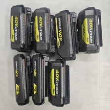 Lot Of 7 Ryobi 40v Batteris (PARTS ONLY ) Please Read The Description 