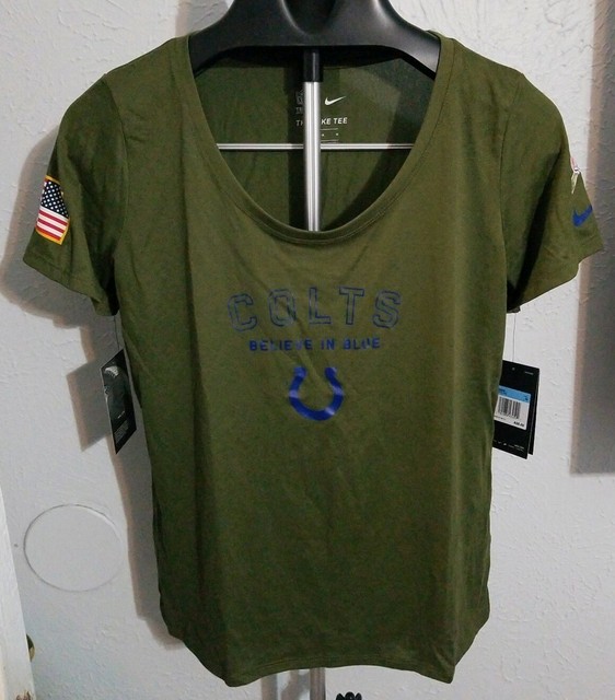 INDIANAPOLIS COLTS MEDIUM SALUTE TO SERVICE SHIRT WOMENS LADIES MILITARY NIKE | eBay
