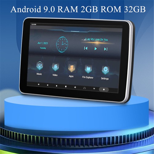 2Pcs 10.1" Android WiFi Bluetooth Car Headrest Display Monitor Rear Seat Tablet - Foto 7 di 12