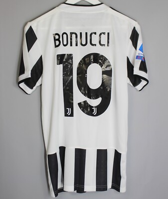 JUVENTUS ITALY 2021 2022 HOME FOOTBALL SHIRT JERSEY #19 BONUCCI