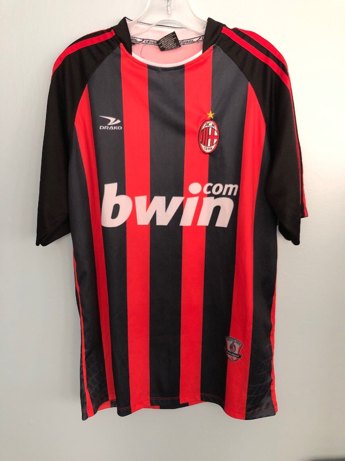 AC Milan BWIN ACM 1899 #13 Soccer Football Futbol Jersey Shirt Size S/M Drako |