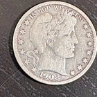 1908-S LIBERTY (BARBER) HALF DOLLAR