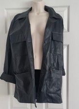 Women's Jacket Nasty Gal Oversized Belted Faux Leather Jacket Black Size 8-14