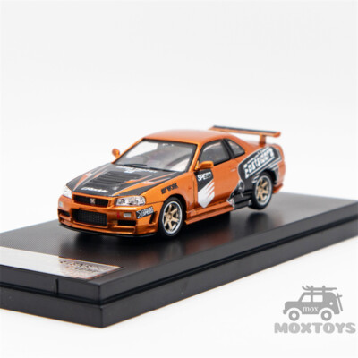 SW 1:64 GTR R34 Need for Speed Underground Orange Diecast Model Car