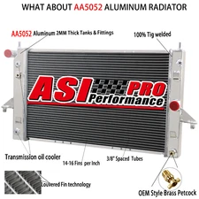 ASI Aluminum Radiator Fit 1994-02 Saturn SC1 SC2 SL SL1 SL2 SW1 SW2 1.9L L4