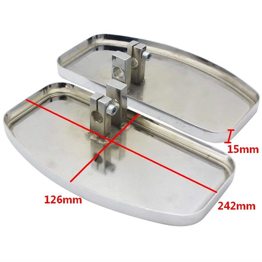 Pair Metal Steel & Rubber Adjusted Motorcycles Left+Right Floorboards Pedal -USA Foto 4 de 4