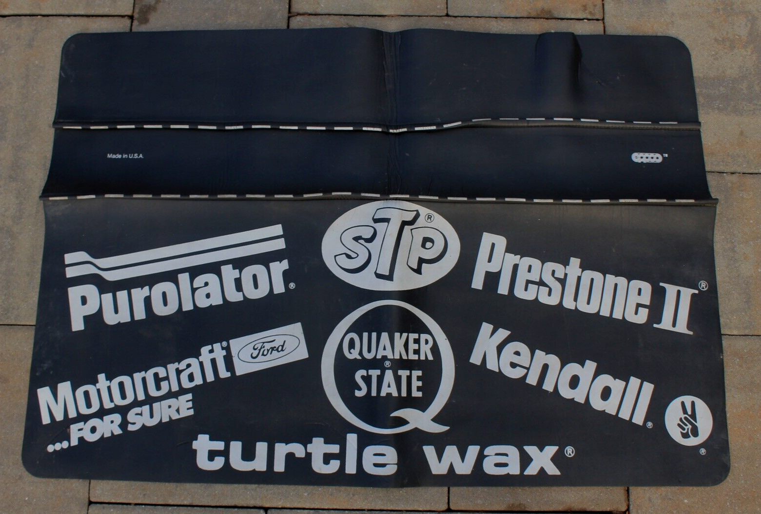 Vintage Eppco Ford Motorcraft Mechanics Fender Cover Accessory Kendall STP USA