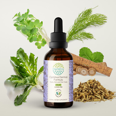 HerbEra Optimus Dermal Formula Alcohol-FREE Tincture. Nails, Skin and Hair Care