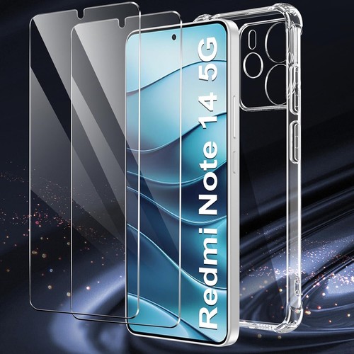 CUSTODIA PROTEZIONE CAMERA Cover TPU per Xiaomi REDMI NOTE 14 5G PELLICOLA VETRO - Zdjęcie 7 z 7