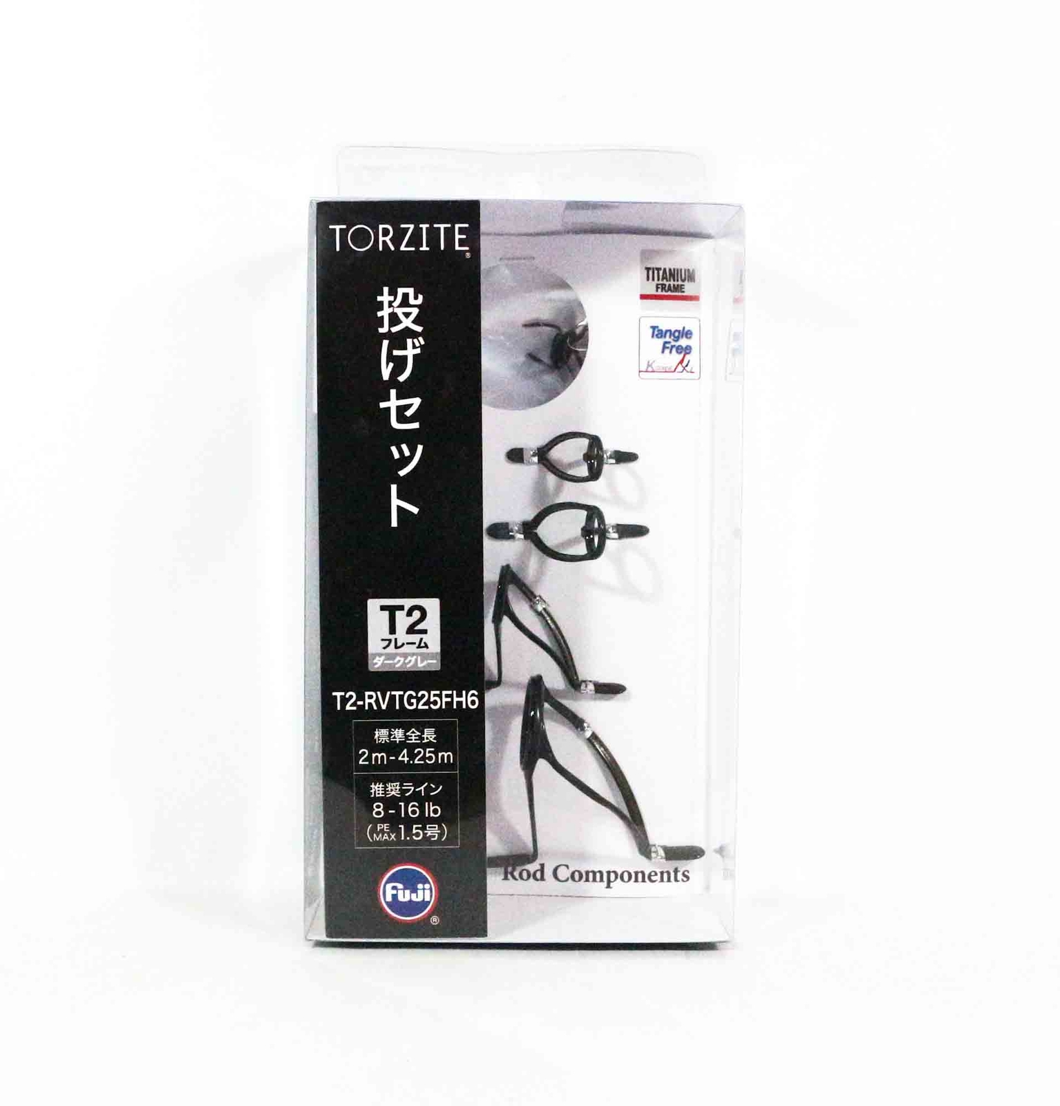 Fuji T2-RVTG Size 25FH6 Rod Guide Torzite Titanium Frame Set (2994)