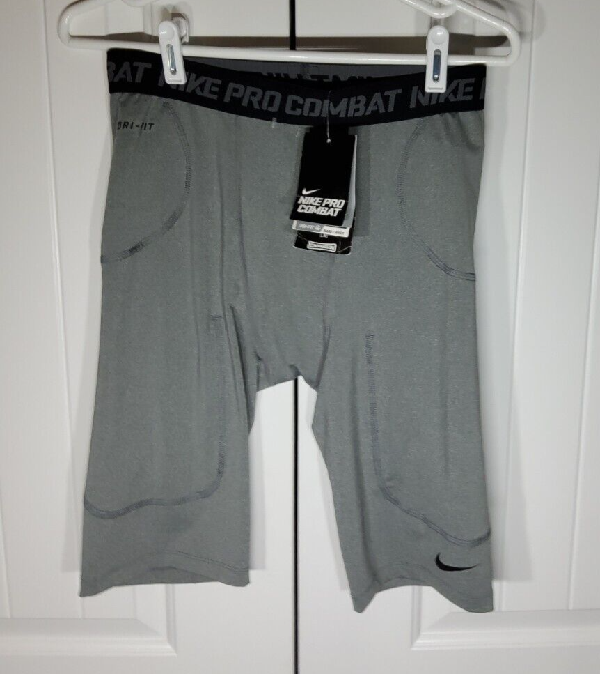 NWT Nike Pro Dri-Fit Men's Compression Shorts XL Gray Base Layer