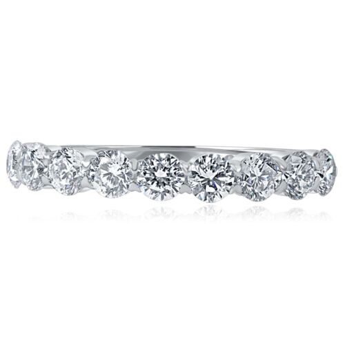 Bague anniversaire en diamant cultivé en laboratoire 1 carat 9 pierres or 14 carats - Photo 18 sur 34