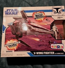 Star Wars The Clone Wars V-Wing Fighter and V-Wing Pilot ToysRus