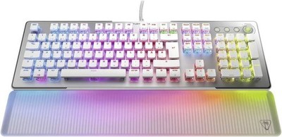 Vulcan II Max, Gaming-Tastatur weiß/transparent, DE-Layout, TITAN II Optical Red