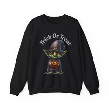 Halloween Trick Or Treat Art Crewneck Sweatshirt Unisex 5 Colors