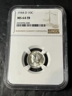 1944 d mercury dime NGC Ms-64 FB
