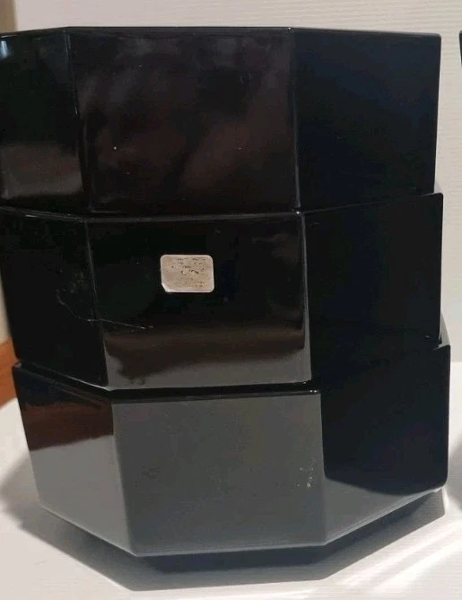 6 x Vintage Arcoroc OCTIME Black Glass Snack Dessert Bowls 17.5CM FRANCE - image 3 of 4