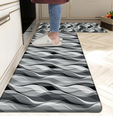2PC Kitchen Mats for Floor Modern Abstract Kitchen Rugs,anti Fatigue Kitchen Mat
