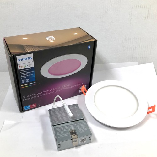 Philips Hue 579573 White and Color Ambiance 6" Slim Downlight LED Smart Light