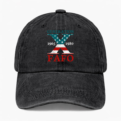 Gen X 1965 1980 FAFO Hat Funny Patriotic Dad Cap Vintage Washed Gift for Men