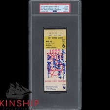 Reggie Jackson signed 1977 World Series Game 6 Ticket PSA DNA Slab Auto 9 C5808