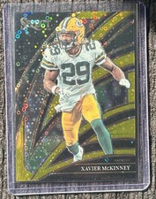  Xavier McKinney - 2025 Panini Select Football Gold Disco Prizm #'d/10