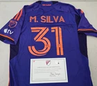 Houston Dynamo MICAEL SILVA Signed Match Used Soccer Jersey 2024 Season PURPLE