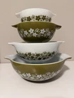 Vintage Pyrex Spring Blossom Crazy Daisy Cinderella Nesting Bowls Released 1972