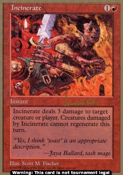 Magic/MTG Incinerate WCD10- Special Englisch Good