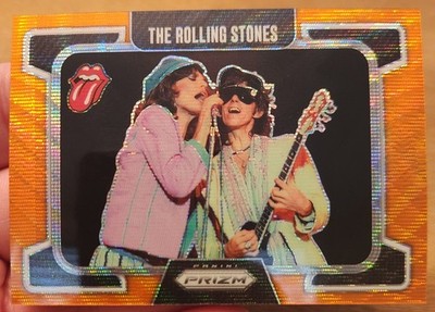 MICK JAGGER ROLLING STONES 2025 PRIZM ORANGE WAVE REFRACTOR 52/259 #76