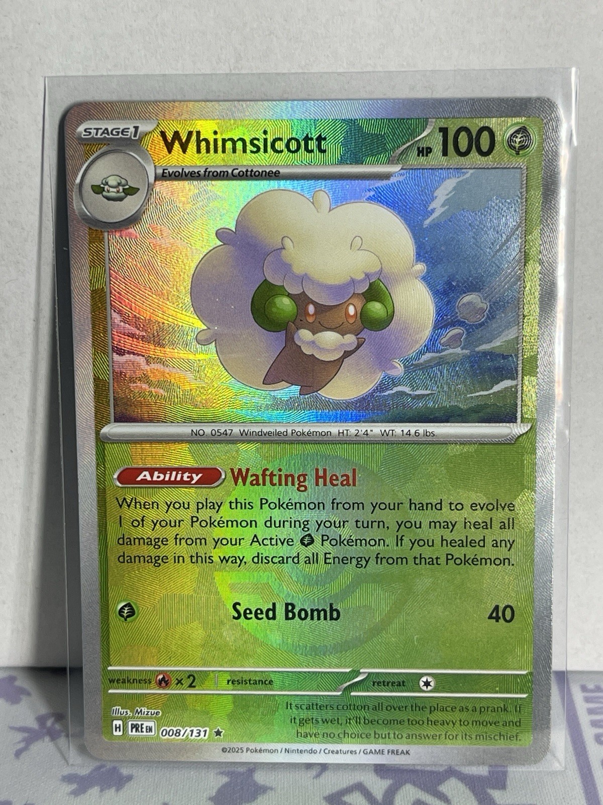 Whimsicott (Poke Ball Pattern) 008/131 Prismatic Evolutions Holo