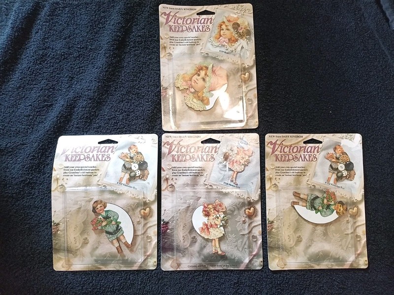 4 Daisy Kingdom Victorian Keepsakes Pin Kits, #339 NIB, #330 & (2)#332 for Parts