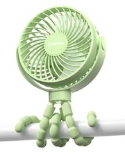 Stroller Fan Clip on for Baby, 4000mAh Rechargeable Battery Operated, Flexibl...