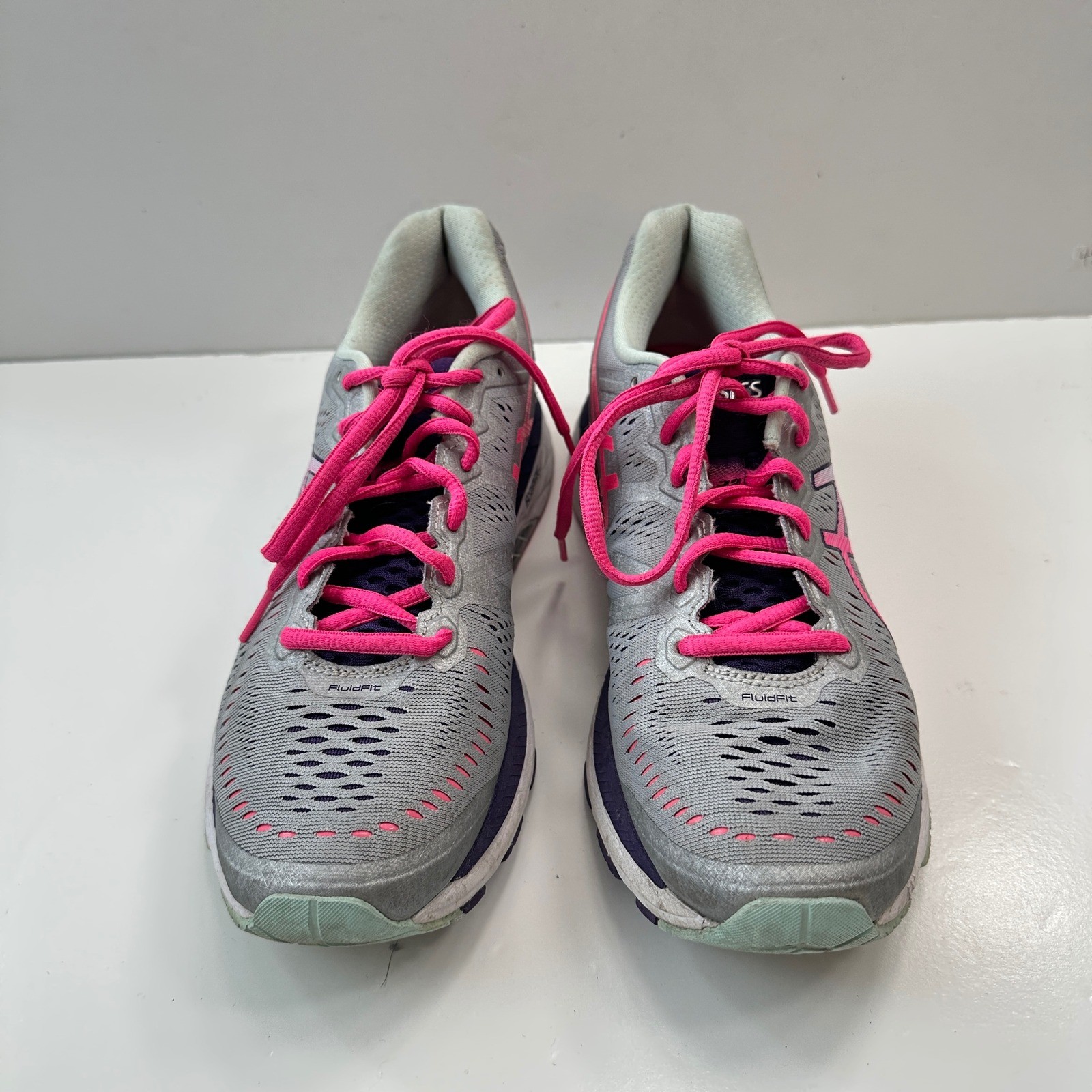 Asics Gel-Kayano Running Shoes Athletic Comfort Activewear Gray Pink Women's 9.5 thumbnail 2