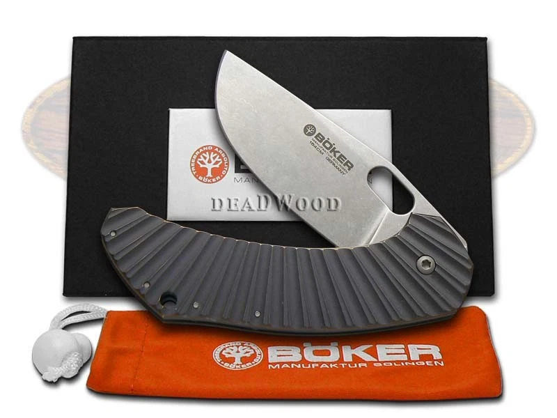 Cuchillo Boker Tree Marca Anso Aurora Framelock Titanio 154CM Acero Inoxidable 112629 Foto 4 de 4
