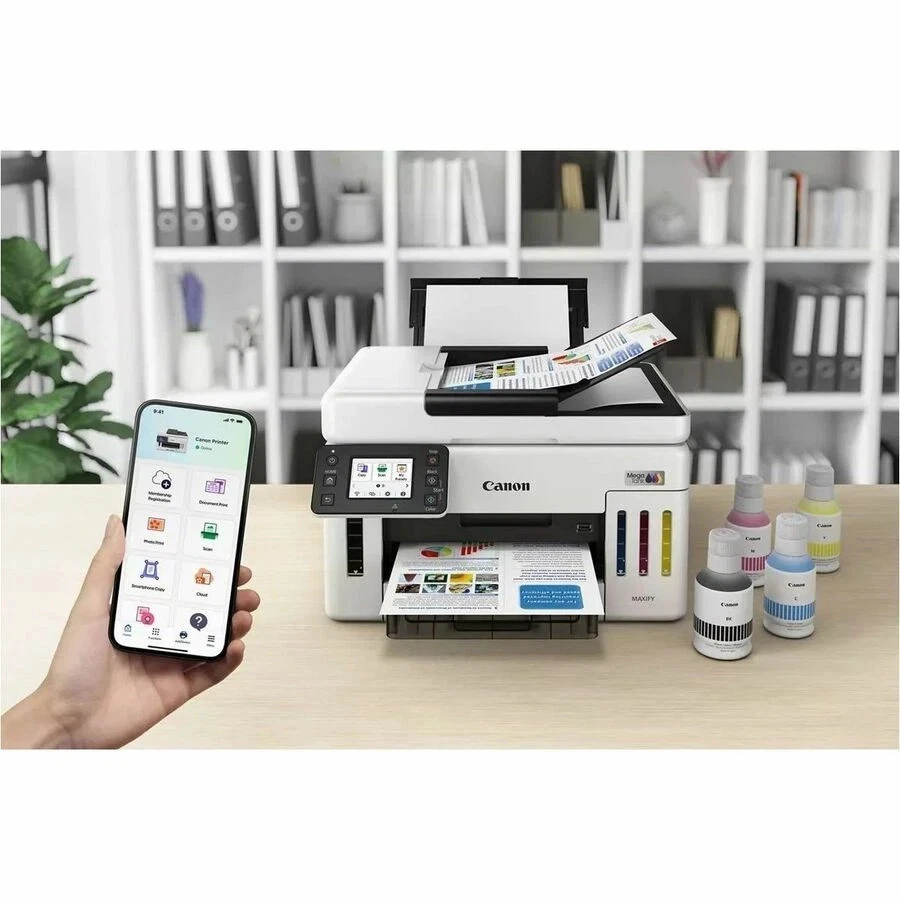 Canon GX6120 Wired & Wireless MegaTank Inkjet Multifunction Printer - Color - Image 3 of 4