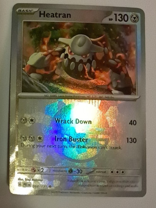 Heatran Master Ball Reverse Holo NM Prismatic Evolutions 068/131 Pokemon TCG