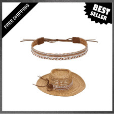 Cowboy Hat Band Leather Nylong Adjustable Western Fedora Cowgirl Hat Accessories