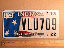 *License Plate, Indiana, In God We Trust, VLU 709