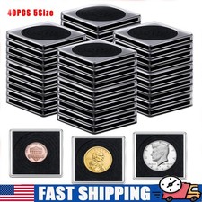 20 Pack 2 x 2 IN Coin Snap Holder w/20/25/30/35/40mm Gasket 4 Eagle Silver etc