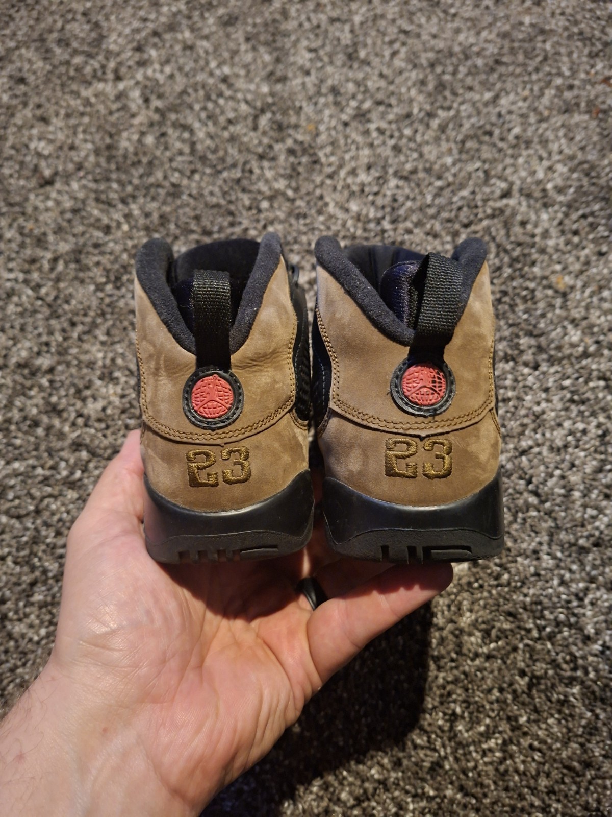 Nike Air Jordan 9 Retro Olive Brown Black Preschool 401811-030 Size 3Y No Box thumbnail 4