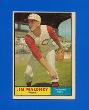 1961 Topps #436 Short Print SP Jim Maloney ROOKIE card Cincinnati Reds Mid-grade. rookie card picture