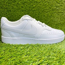 Nike Court Vision Low Womens Size 11 White Athletic Leather Shoes Sneakers
